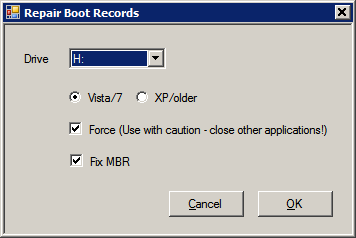 Repair Boot Records drive H